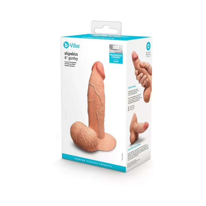 b-Vibe Slipskin Realistic Silicone Dildo 6 in