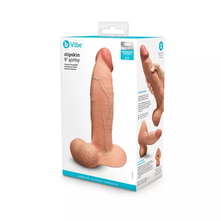 b-Vibe Slipskin Realistic Silicone Dildo 9 in
