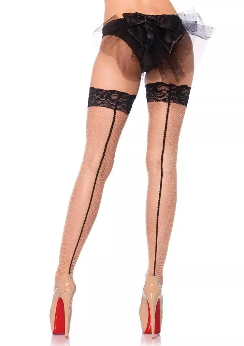 Backseam fishnet stay-up thigh highs - Leg Avenue