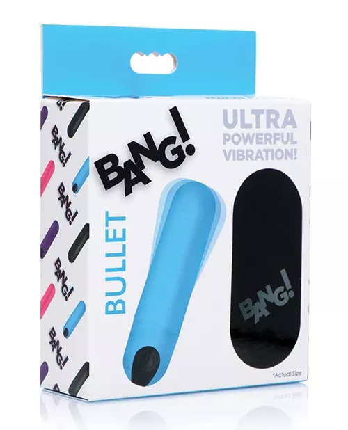 Bang! Remote Control Vibrating Bullet Blue