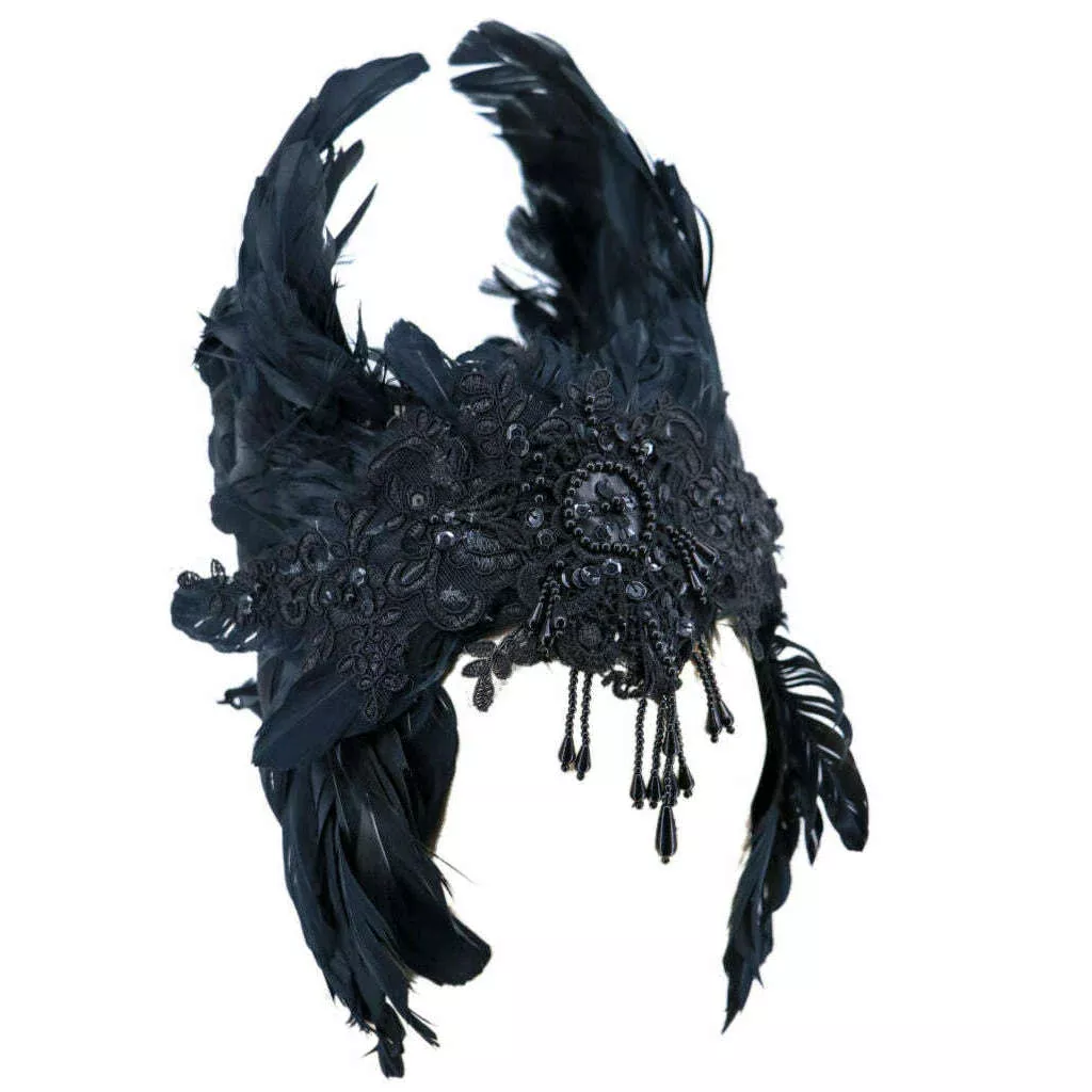 Beaded Costume Bird Headpiece