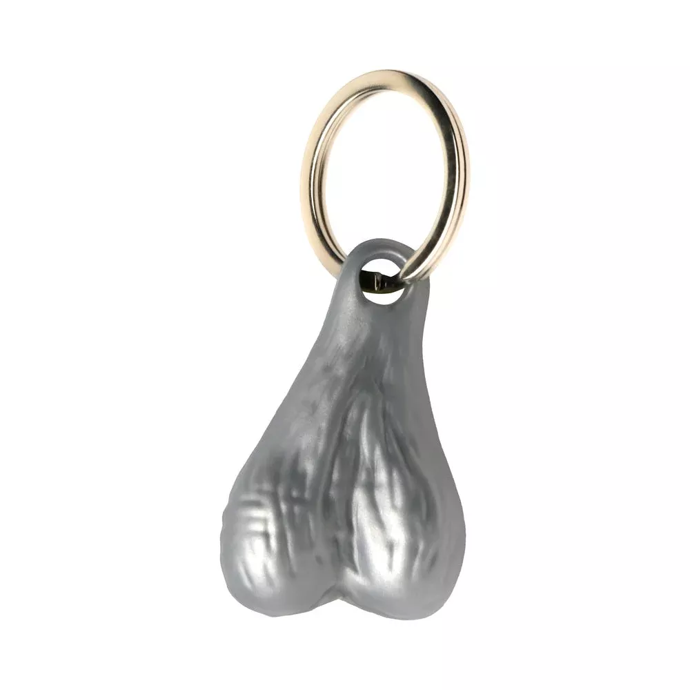 Big Ballers Nuts Keychain Silver