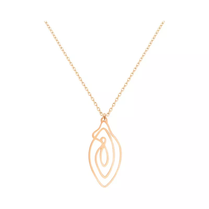 Biird Vulvii Vulva Necklace Rose Gold