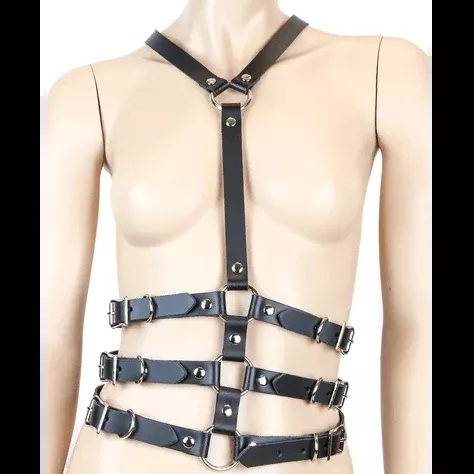 Black 3 Buckle Women's Harness