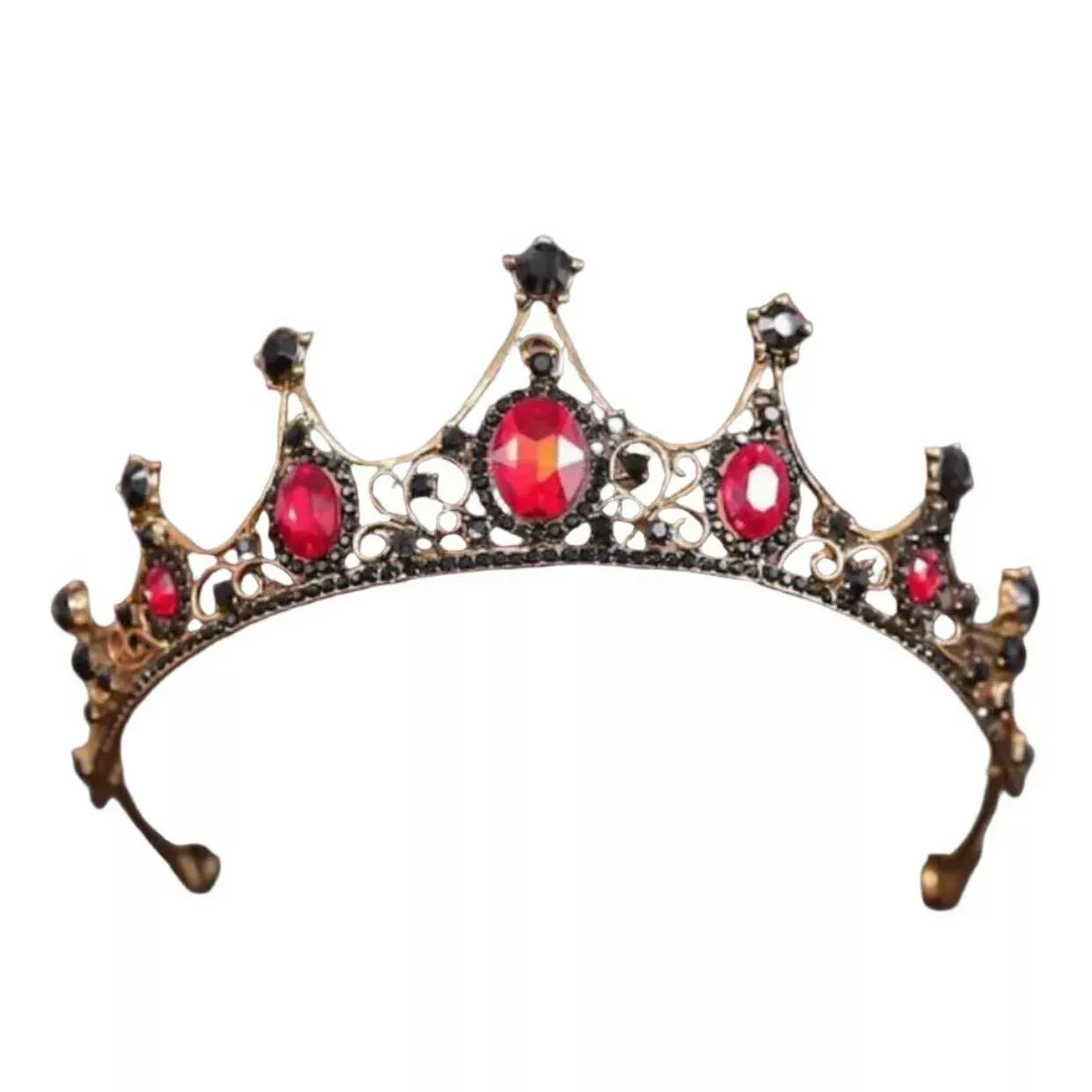 Black Crystal Pointed Ruby Tiara