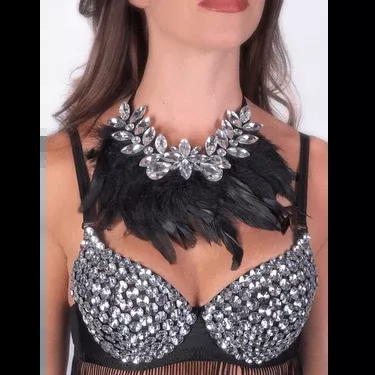 Black Feather Necklace
