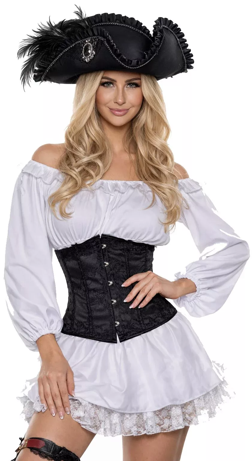 Black Lace Pirate Underbust Corset