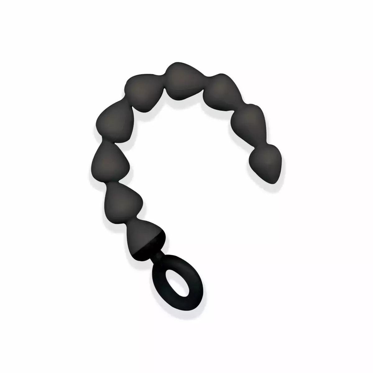 Black Silicone Anal Beads