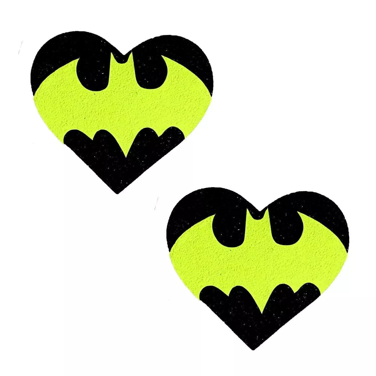 Blacklight Bat Black Glitter I Heart U Cover Pasties
