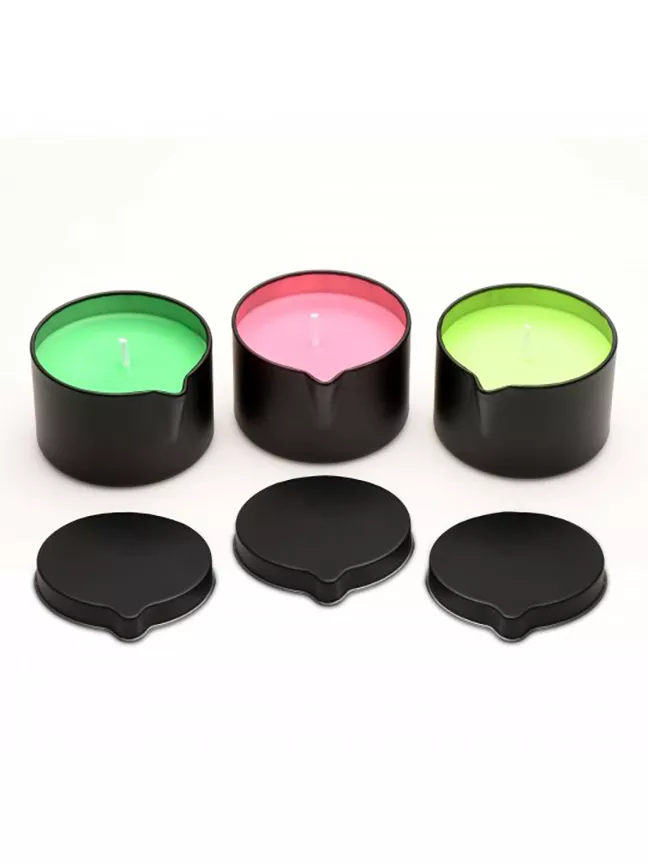 Blacklight Reactive Drip Candle Set of 3