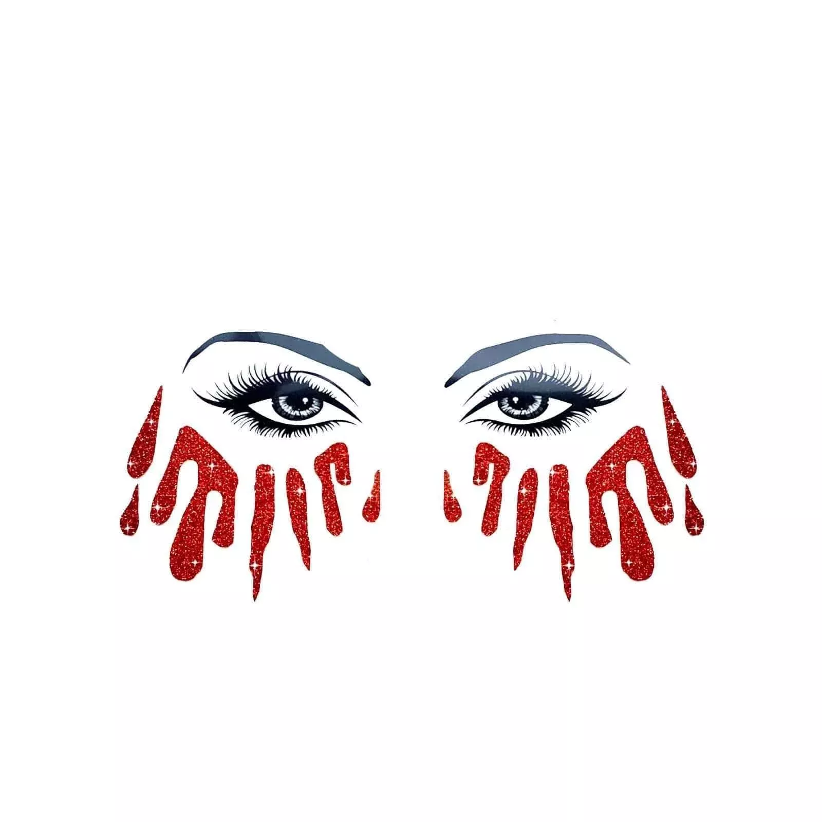Bloody Awesome Glitter Tears Face Sticker