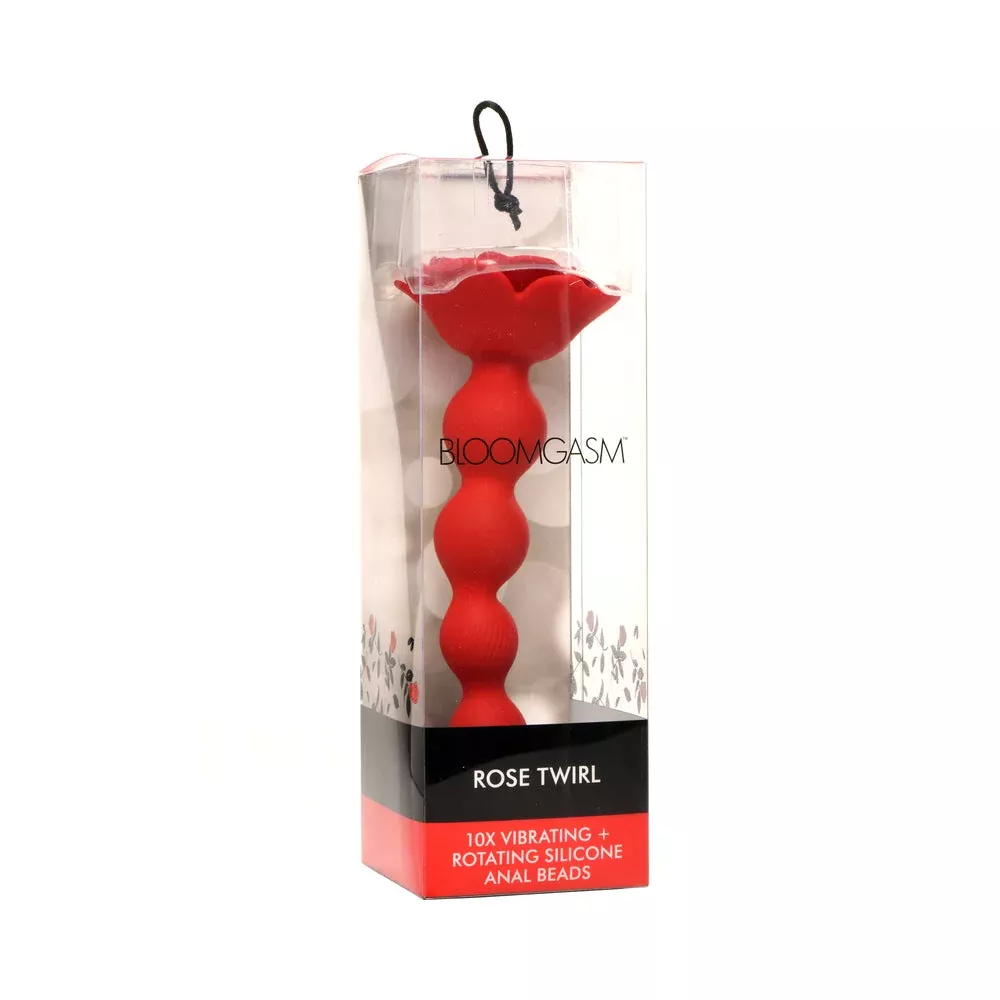 Bloomgasm Rose Twirl 10X Vibrating & Rotating Silicone Anal Beads