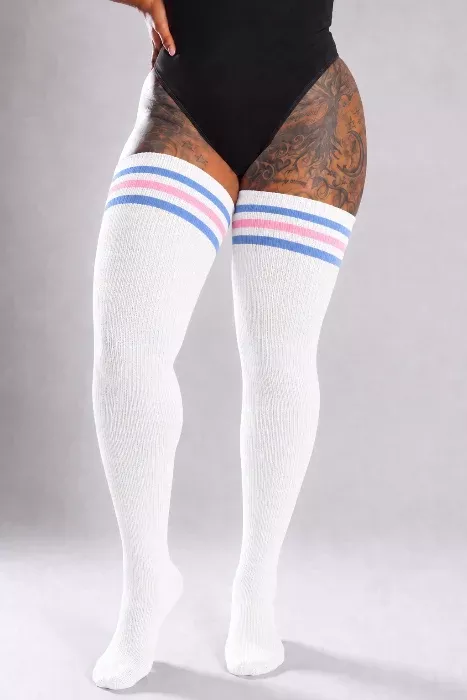 Blossom Breeze Thigh High Socks