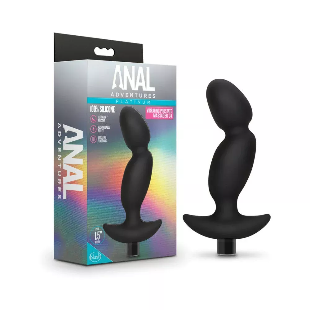 Blush Anal Adventures Platinum Silicone Rechargeable Vibrating Prostate Massager 04