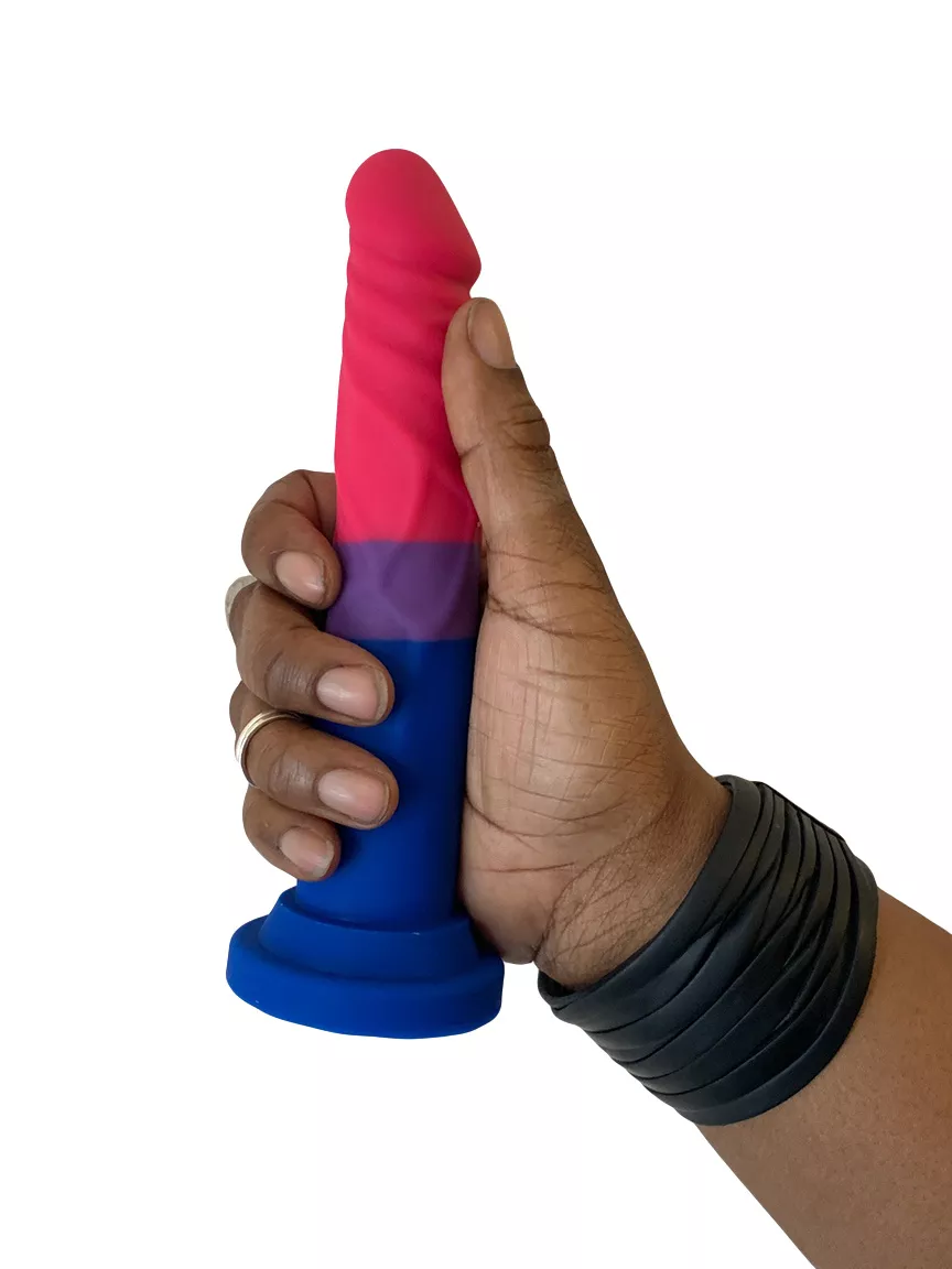 Blush Avant Pride Dildo Bisexual Flag