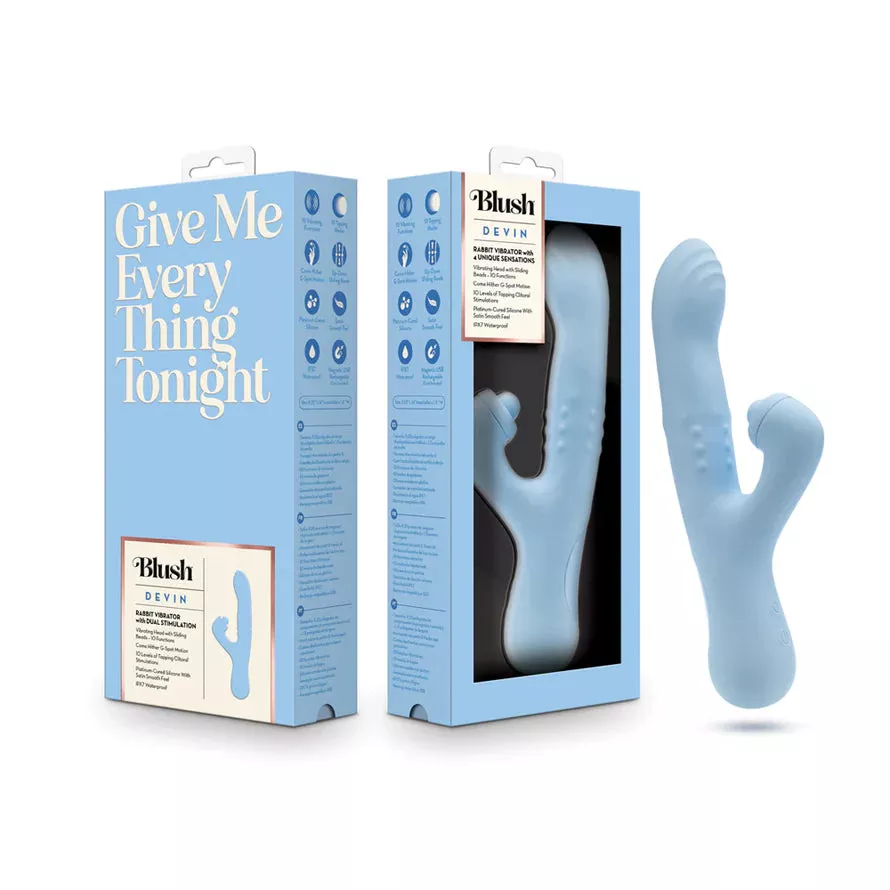 Blush Devin G-Spot Clitoral Dual Stimulation Rabbit Vibrator