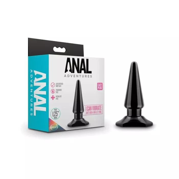 Blush Novalties Anal Adventures Easy Plug - Black