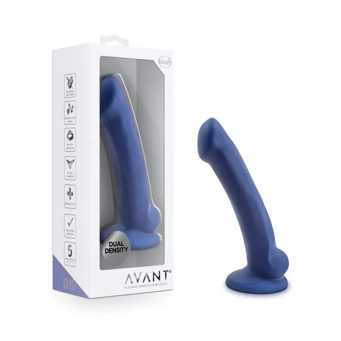 Blush Novalties Avant D10 Silicone Dildo - Ergo Mini Indigo