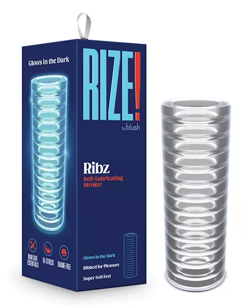 Blush Rize Ribz Self-Lubricating Stroker - Clear