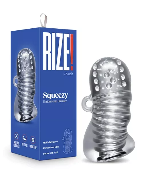 Blush Rize Squeezy Male Stroker - Clear