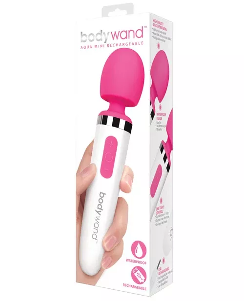 Bodywand Aqua Mini Rechargeable Wand Vibrator - Pink