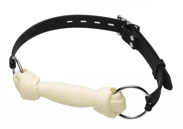 Bone & Gagged Silicone Dog Bone Gag