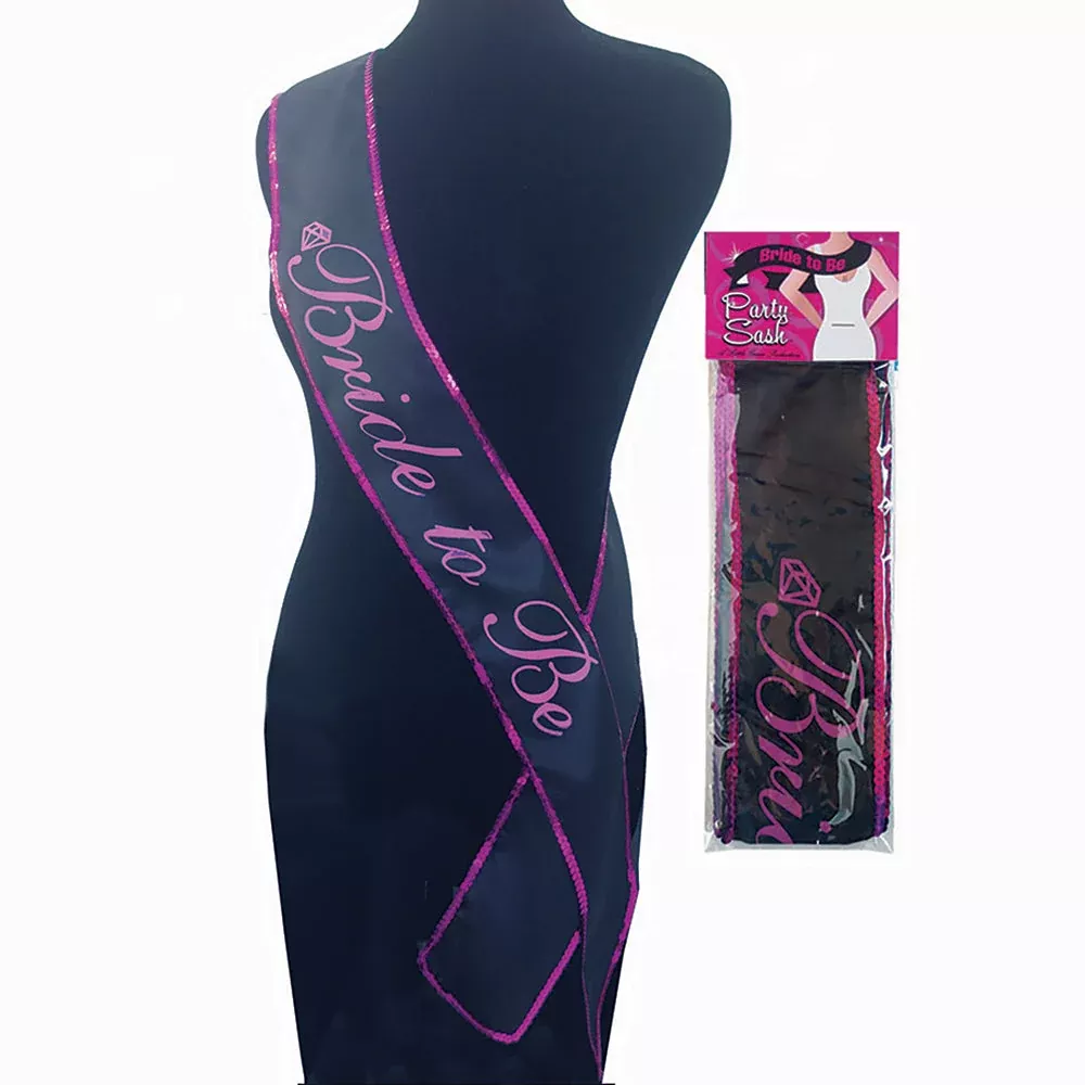 Bride to Be Black Sash