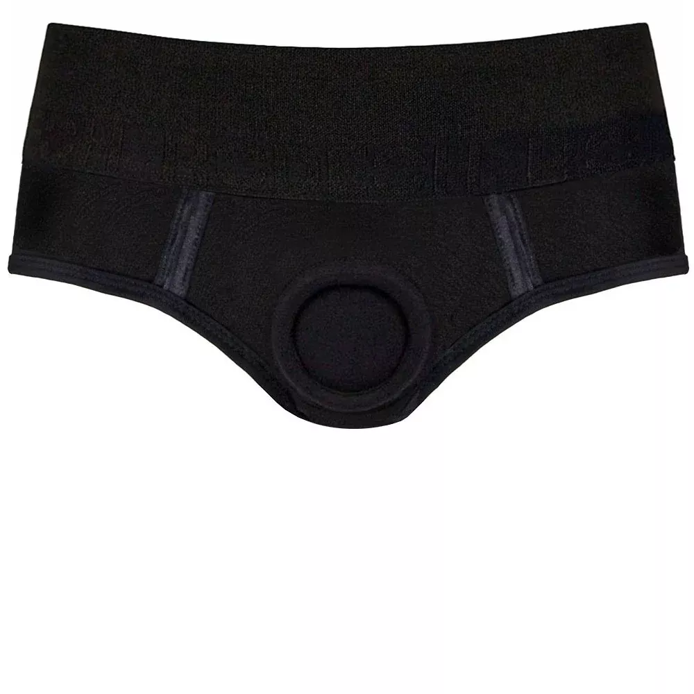 Brief+ Harness - Black - 2.5" O-Ring For Large Diameter Toys - COMING SOON!