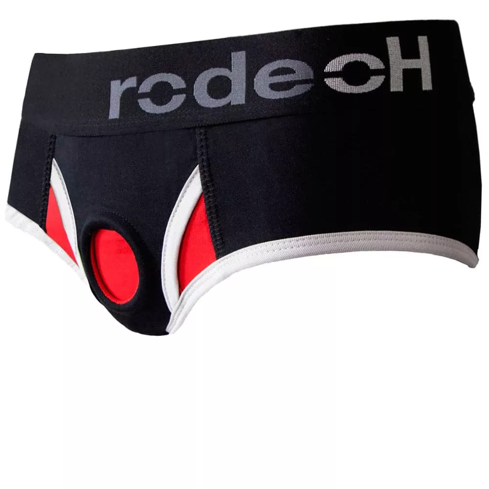 Brief+ Harness - Black & Red