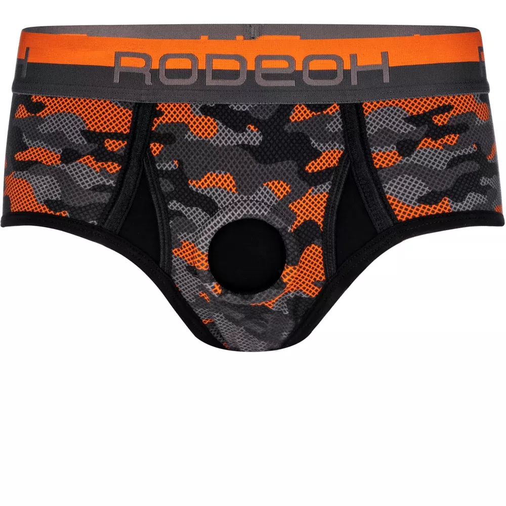 Brief+ Harness - Orange Camo - PLUS SIZE