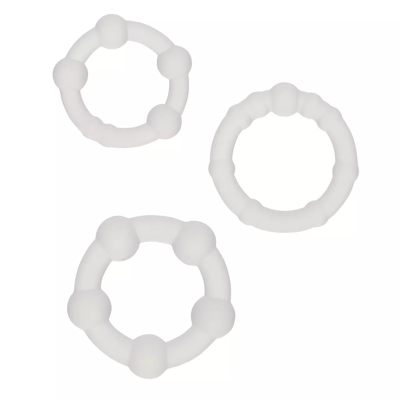 Calexotics Alpha Liquid Silicone Beaded Rings Set