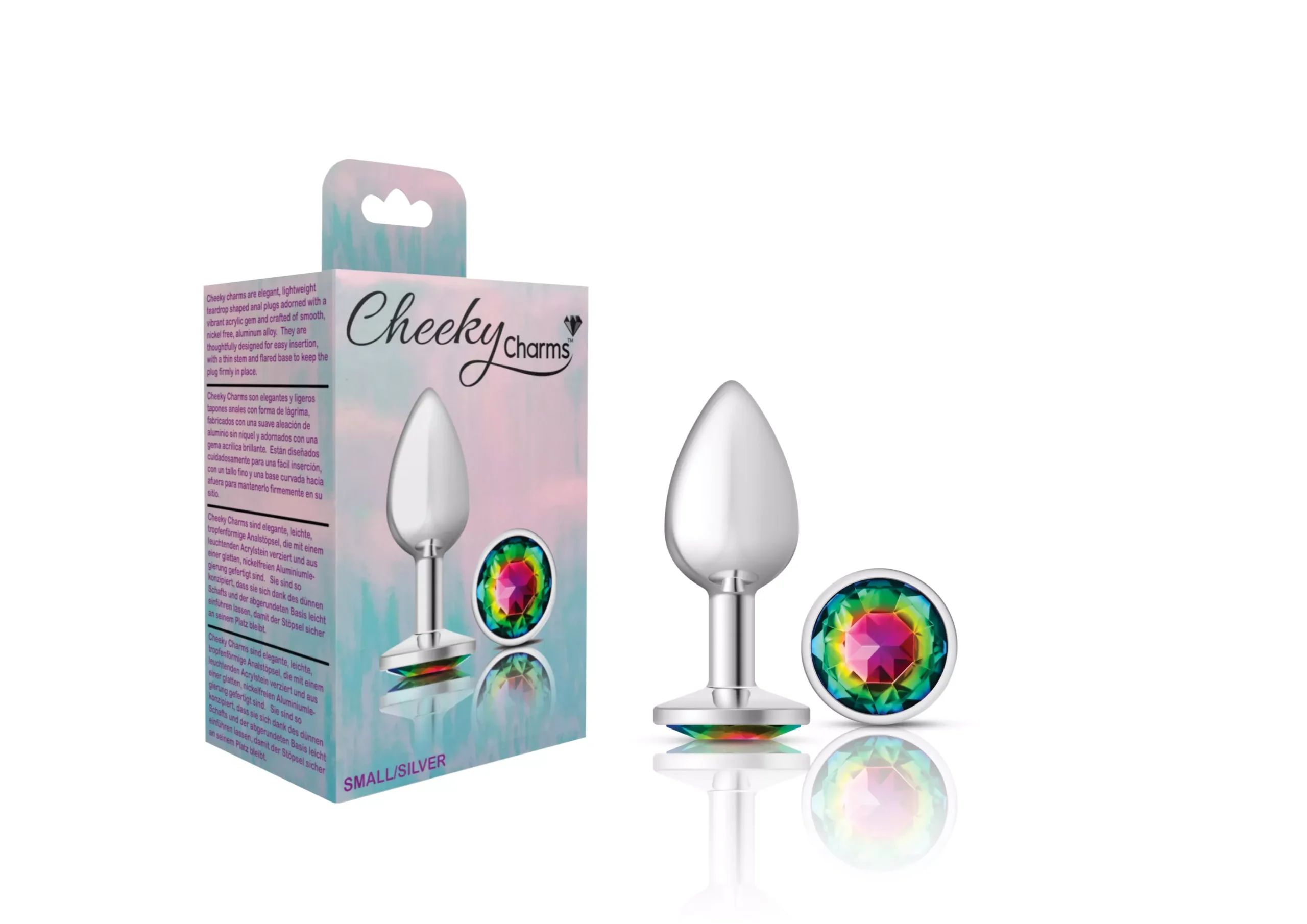 Cheeky Charms-Silver Metal Butt Plug