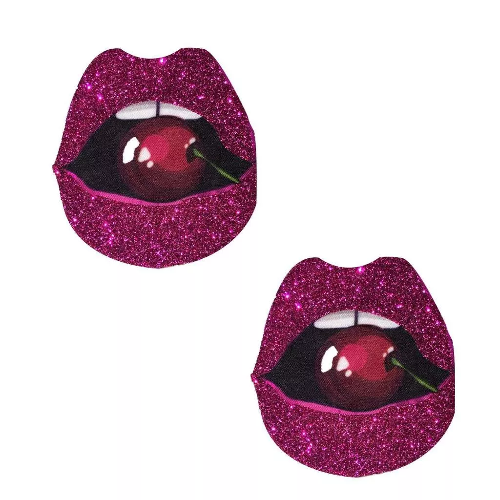CHERRY LIPS Glitter Pasties - NEVA NUDE