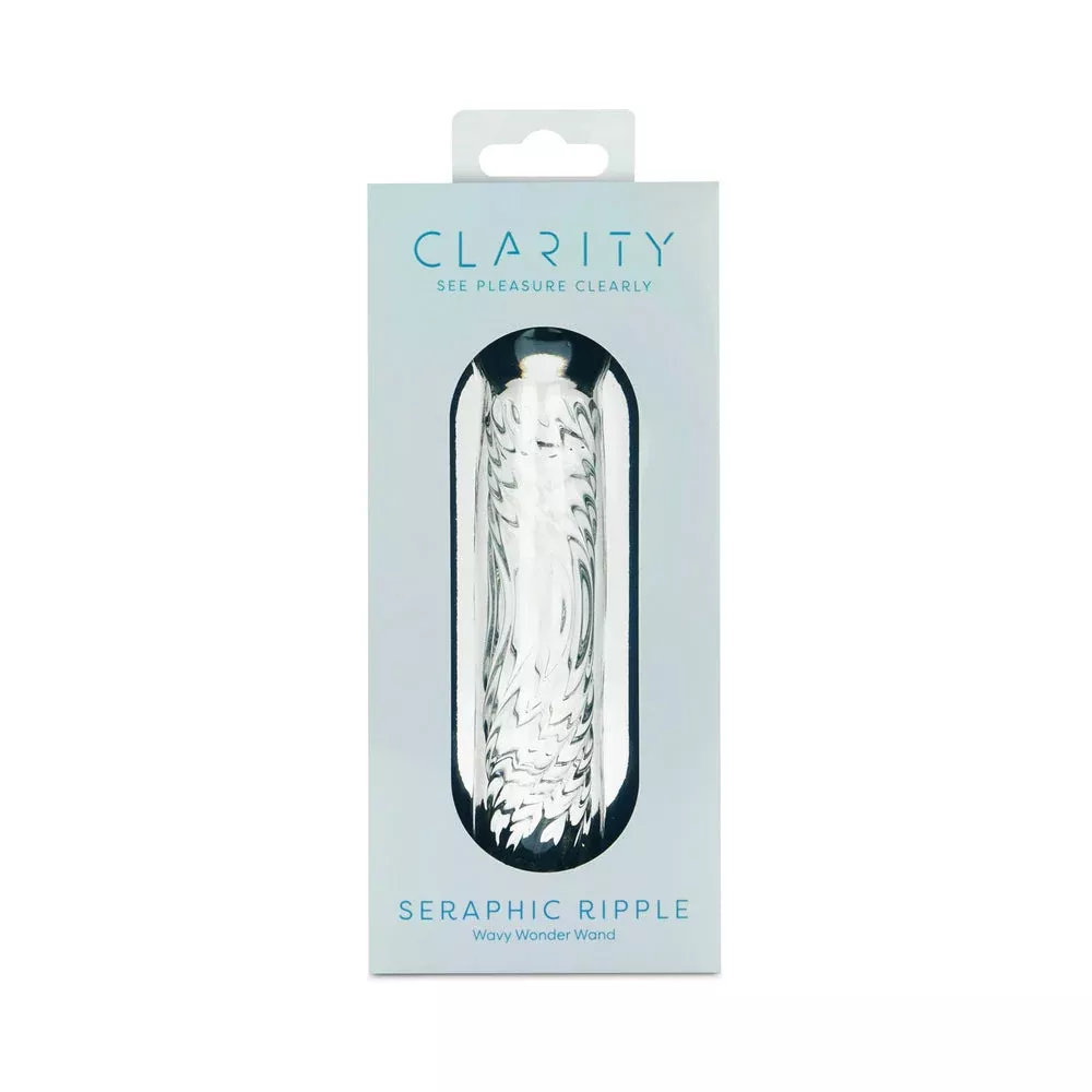 Clarity Seraphic Ripple Glass Dildo