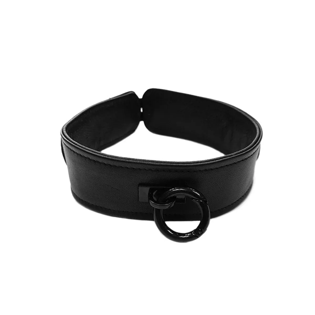 Classic Black Leather Collar