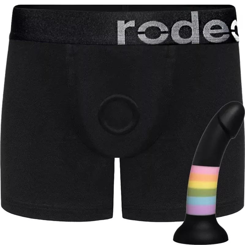 Classic Boxer+ Harness & Sol Prysm Silicone Dildo - Package Deal