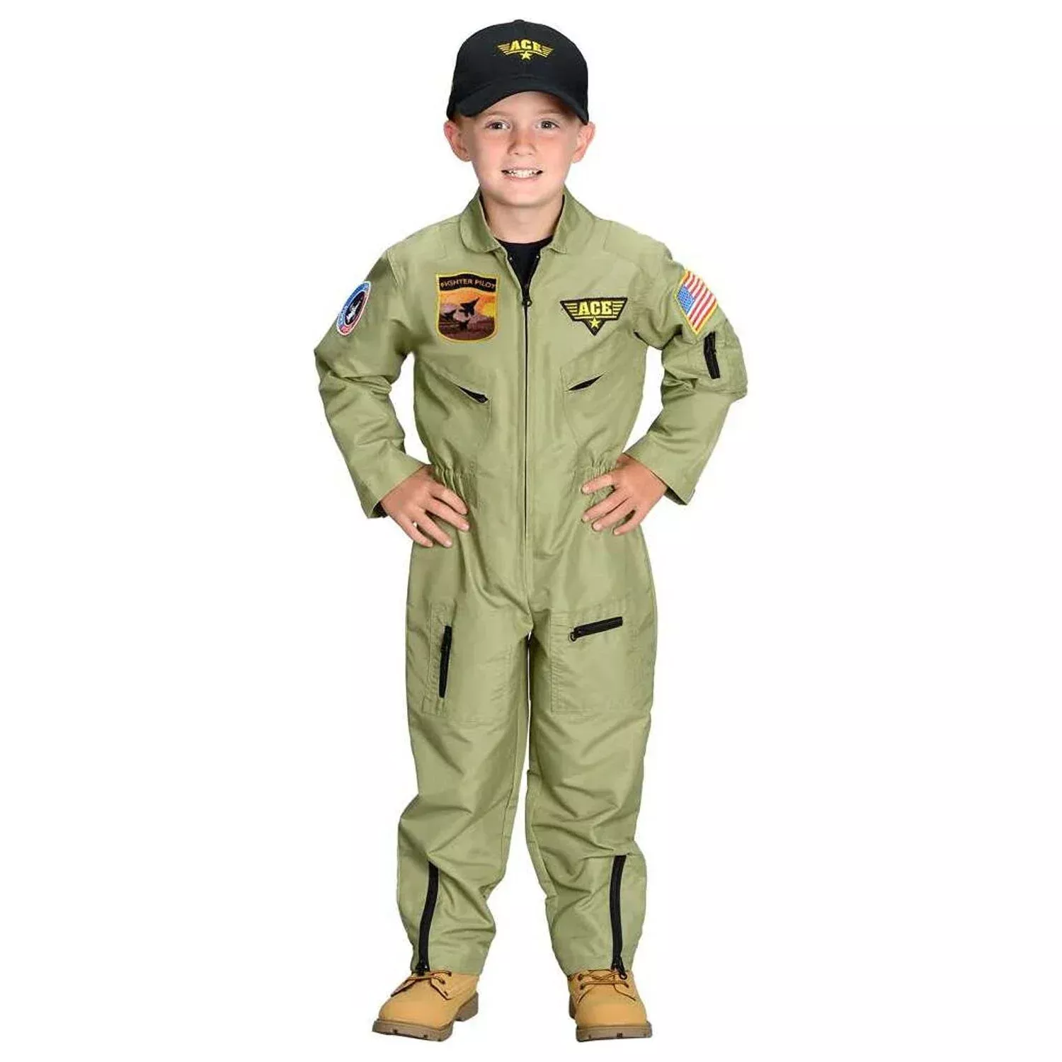 Classic Jr. Fighter Pilot Suit Kids Costume