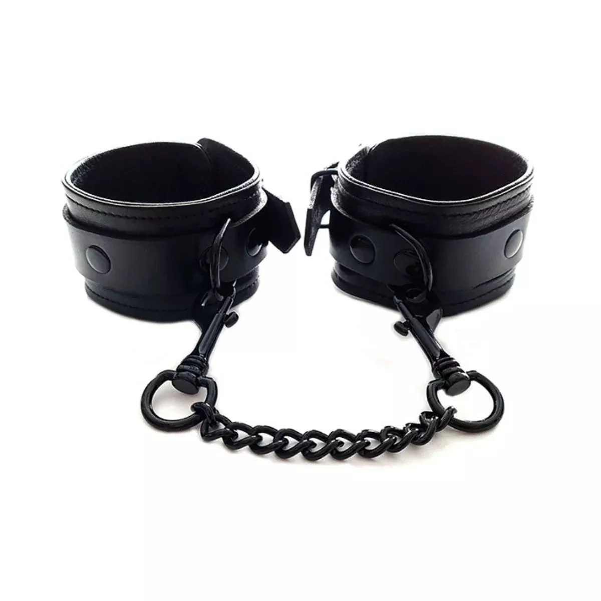 Classic Leather Black Wrist Cuffs