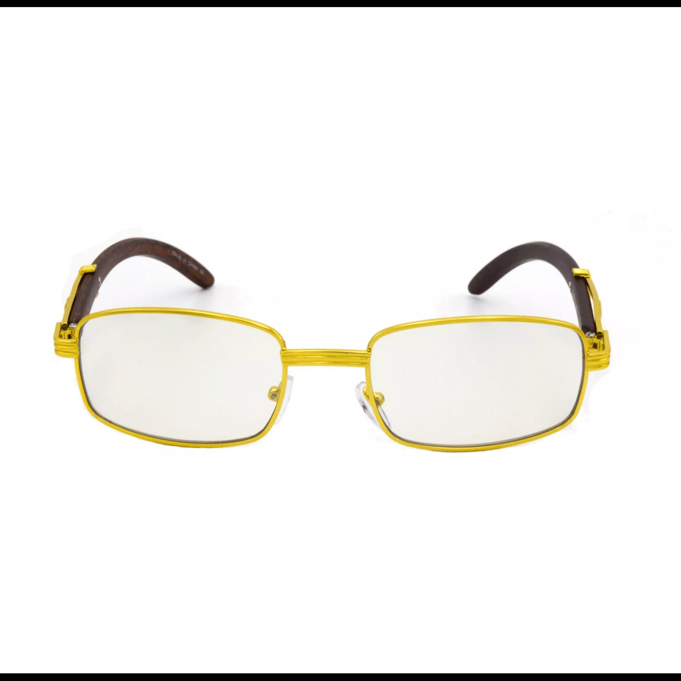 Clear Rectangle Classic Shape Sunglasses with Funky Arms