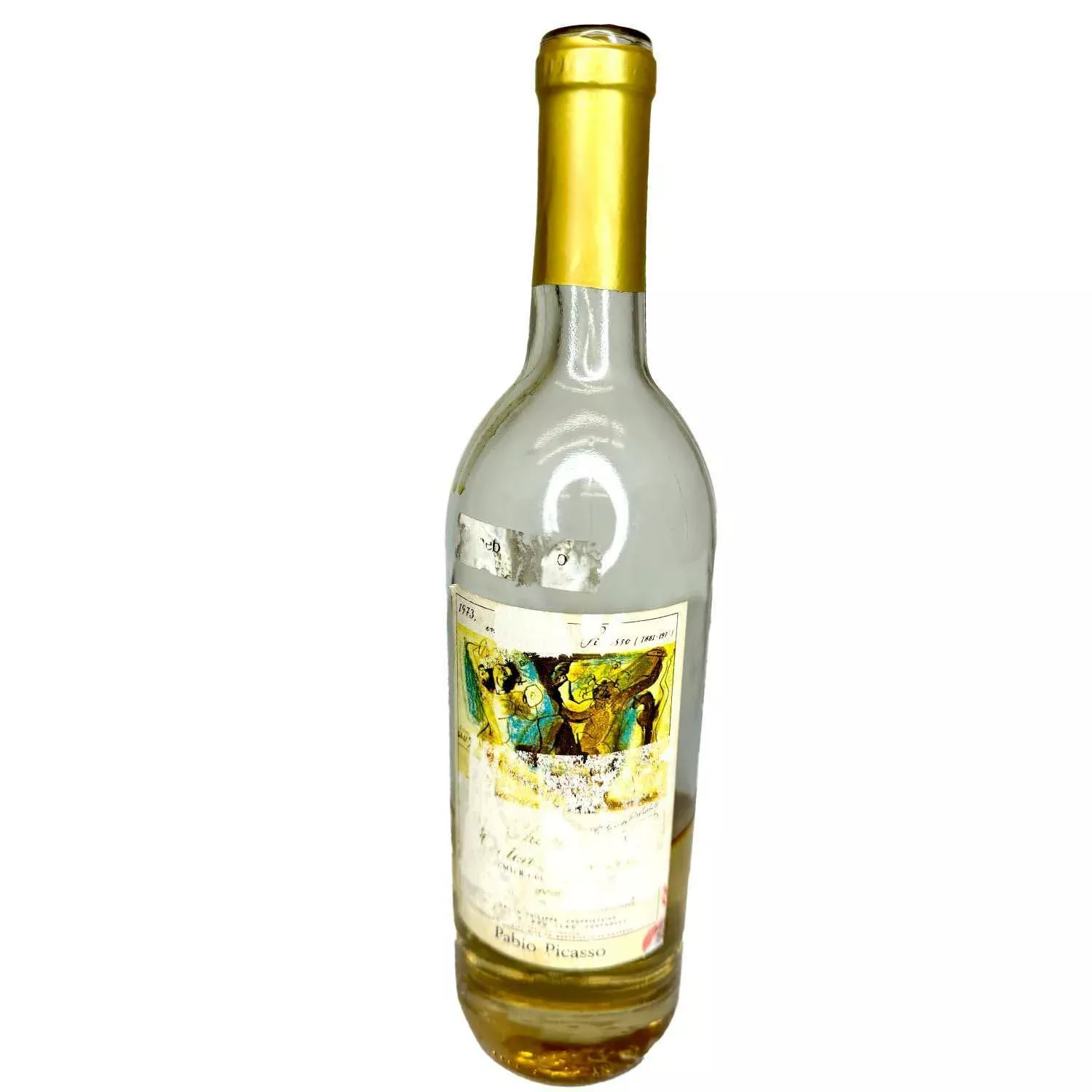 Clear Wine Bottle Stage Prop with Fake Liquid