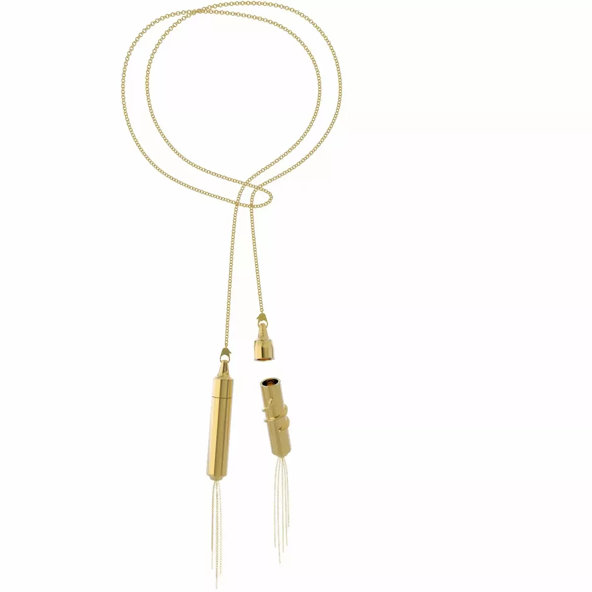 Cleopatra Lube Vials Gold Necklace