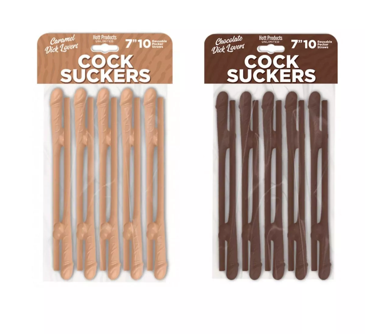 COCK SUCKERS Reusable Pecker Straws - HOTT PRODUCTS