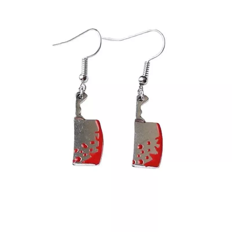 Cold Cuts Bloody Butcher Knife Earrings
