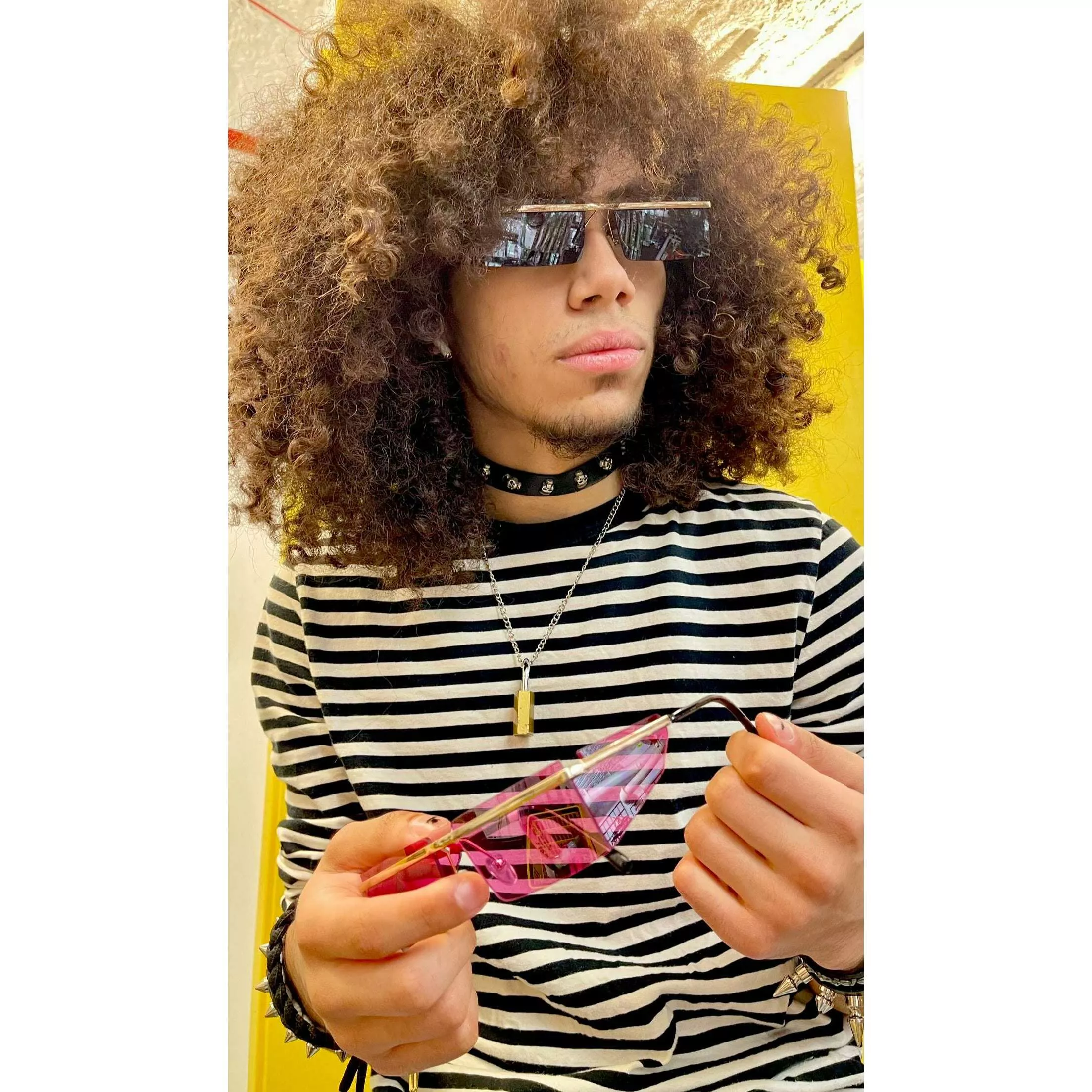 Cool Rectangle Metal Bar Sunglasses