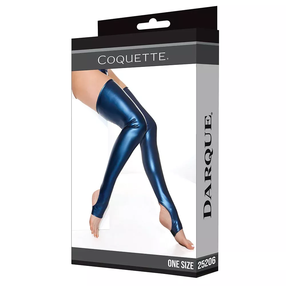 Coquette Darque Stockings Blue O/S