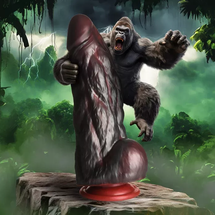 Creature Cocks King Kong Silicone Dildo - Red/Gray
