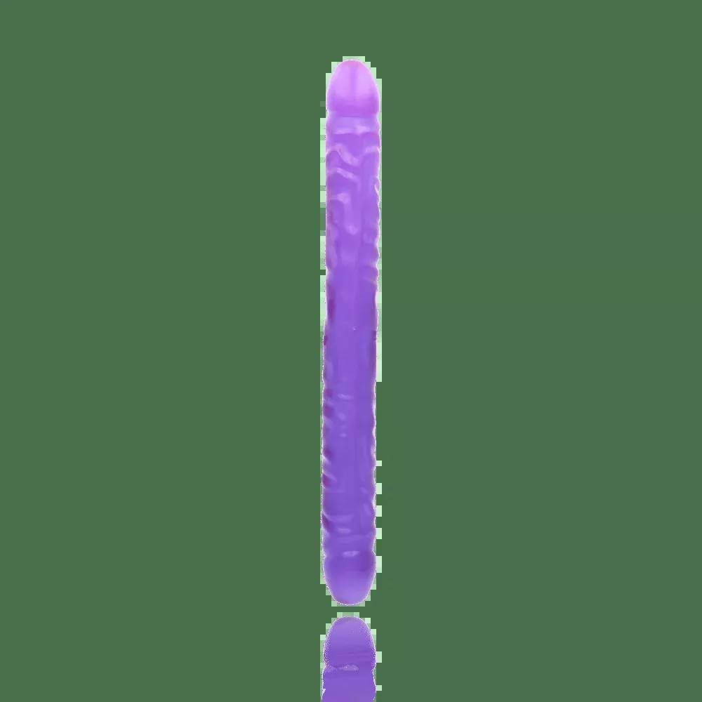 Crystal Jellies Double Dong - Purple - 18"