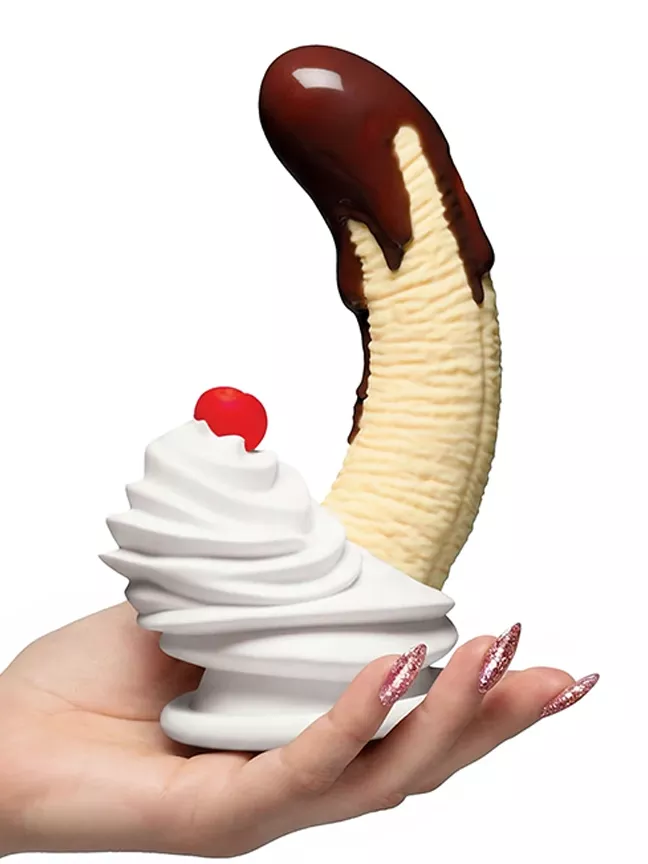 Curve Novelties Chocolate Dipped Banana Split Dildo