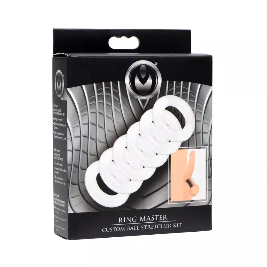 Custom Ball Stretcher Kit - 6 Adjustable Rings for Perfect Tugging Sensation