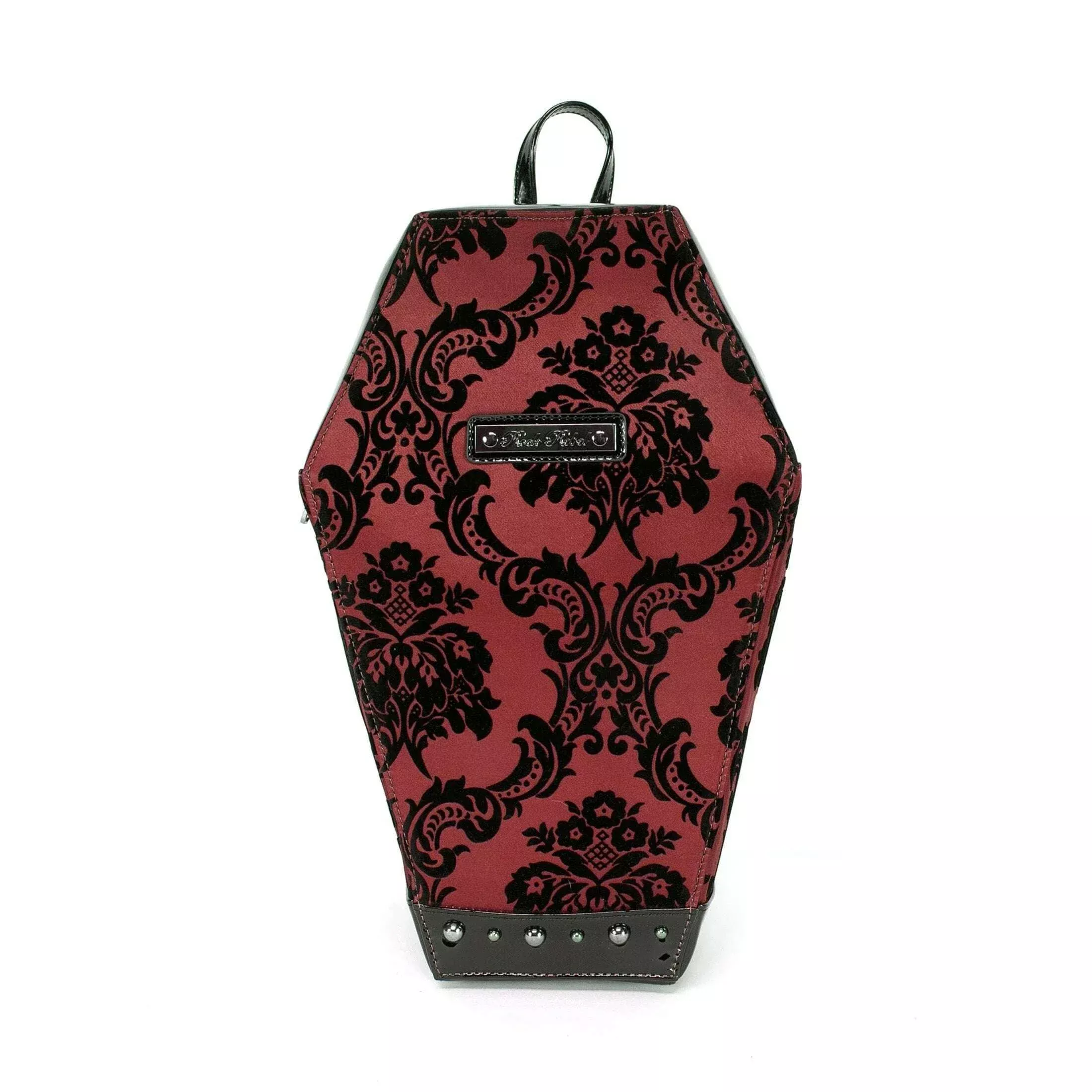 Damask Coffin Satin Lined Backpack